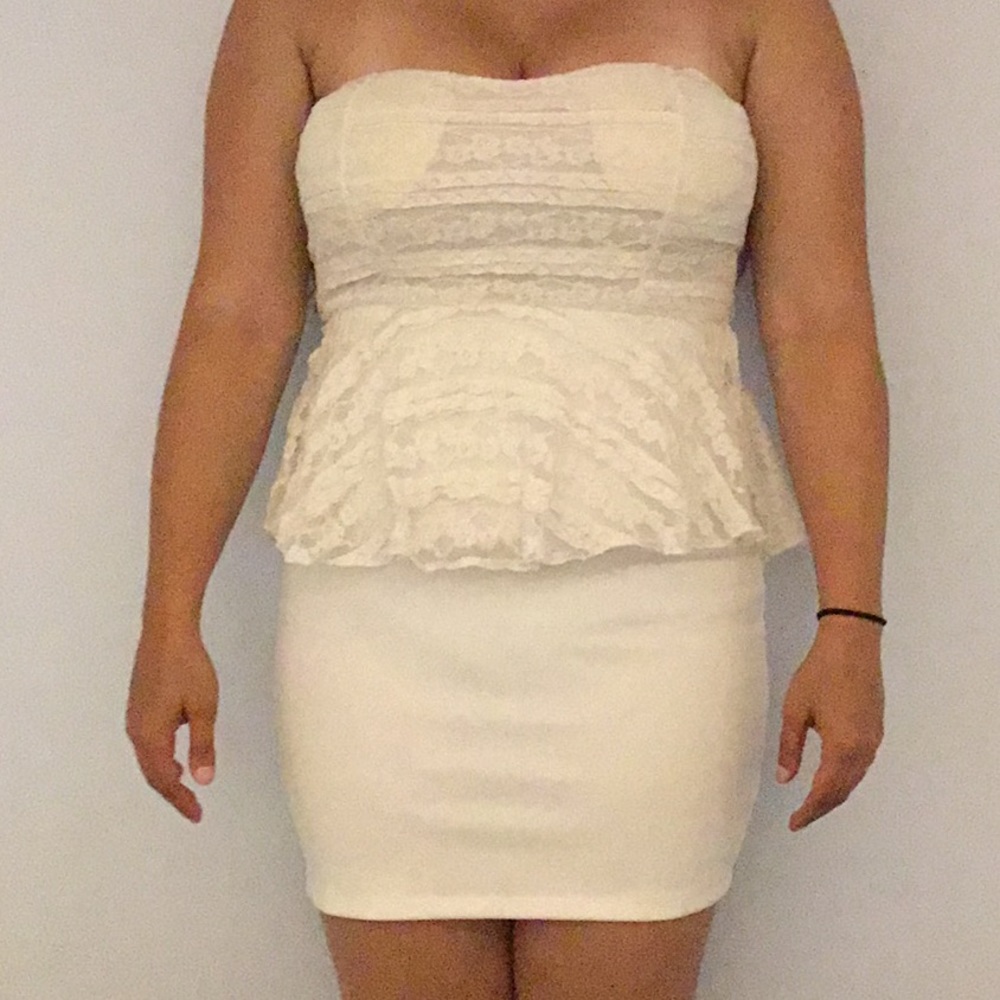 White mini dress
